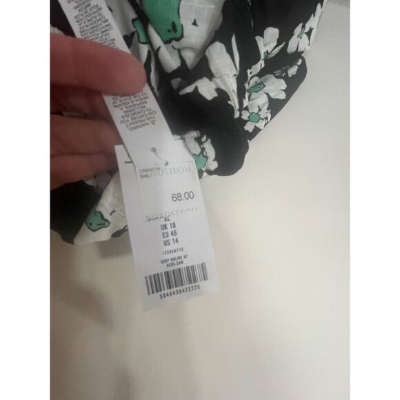 TopShop Elasticated Channel Long Sleeve Romper In Multi Floral, XL - Picture 8 of 13